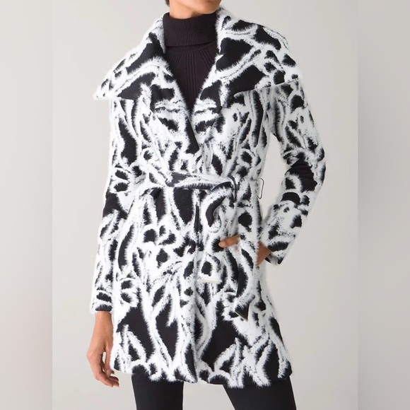 White House Black Market NWT SZ XS. Long Sleeve Belted Iris Sweater Coat - Picture 1 of 15